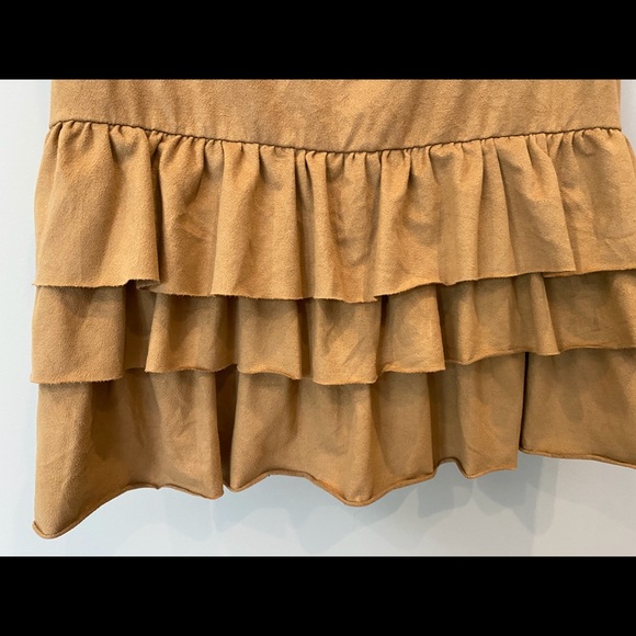 Forever 21 Tan Ruffle Shirt / Tank / Blouse - Picture 5 of 7